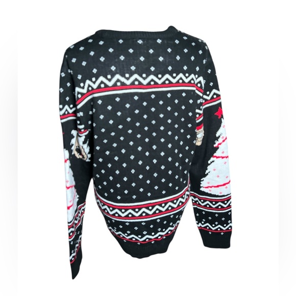 Rick and Morty Black and White Knit Sweater unisex L - Picture 3 of 6